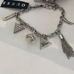 Guess Jewelry - Guess Silver Tone Charm Bracelet Guess Jewelry - Guess Silver Tone Charm Bracelet